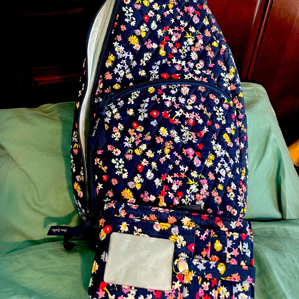 Vera Bradley sling purse and wallet